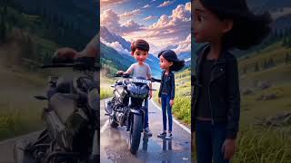 lost in mountain #history #mountains #anime #animation #bike #couple #love #mountaingirl