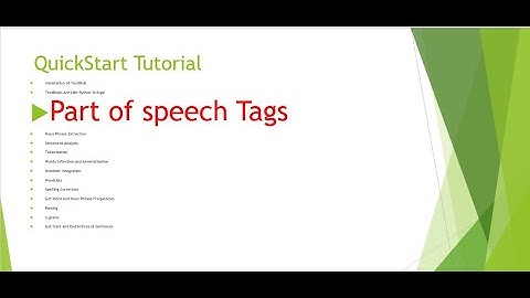 part 3: Part of speech Tags | TextBlob Python