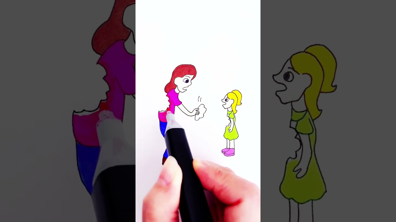 🖌️Creative Cool and Love Animation, Drawing Moral Story 