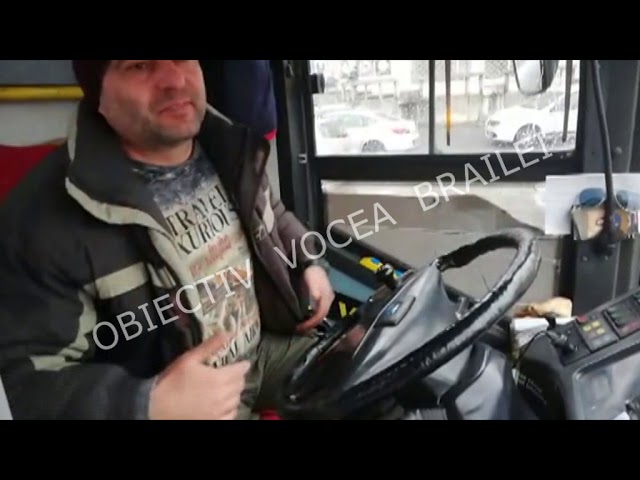 Șofer de autobuz beat la volan oprit la timp de un pasager. Nu s-a întâmplat la Sibiu 1 video