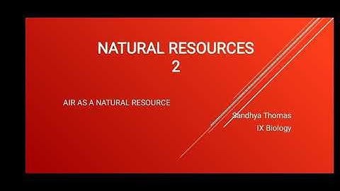 NATURAL RESOURCES- Module 2