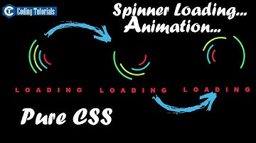 Spinner Loading Animation | How to create Loading Animation in HTML with CSS | Coding Tutorials
