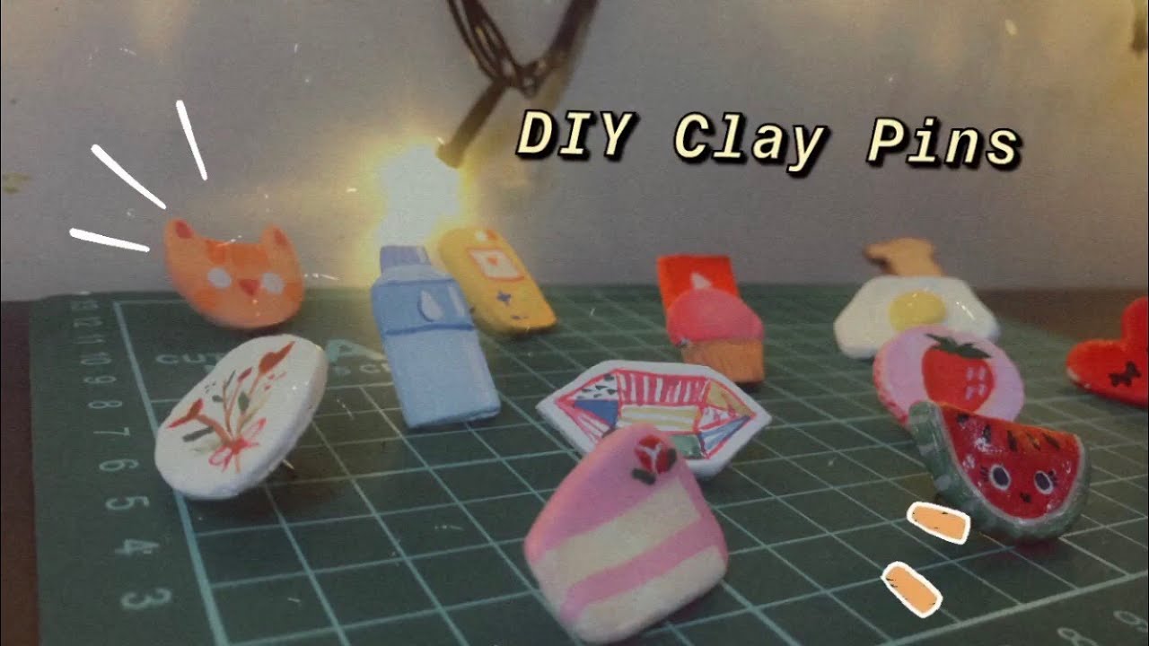 ILLUSTRATING PINS MADE OF CLAY using gouache 