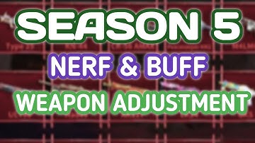 SEASON 5 NERF AND BUFF WEAPON ADJUSTMENT CODM 2022 | SEASON 5 NEW META CODM 2022