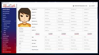 TEAM DATA SOFTWARE V.01 Register Physical Test Date and Season for Evaluation screenshot 1