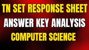 TN SET 2025 Response Sheet Analysis Computer Science | TN SET Answer Key Analysis Computer Science