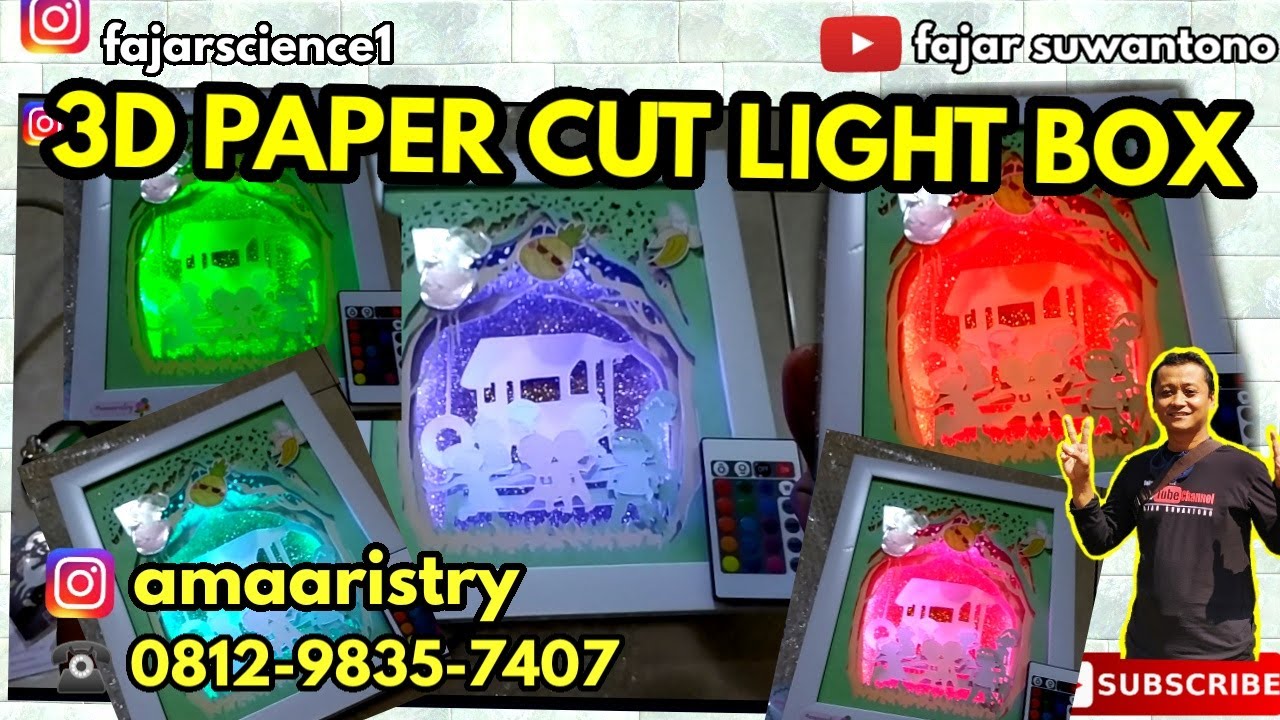 3D PAPER CUT LIGHT BOX | DARI : AMAARISTRY | TELP : 081298357407