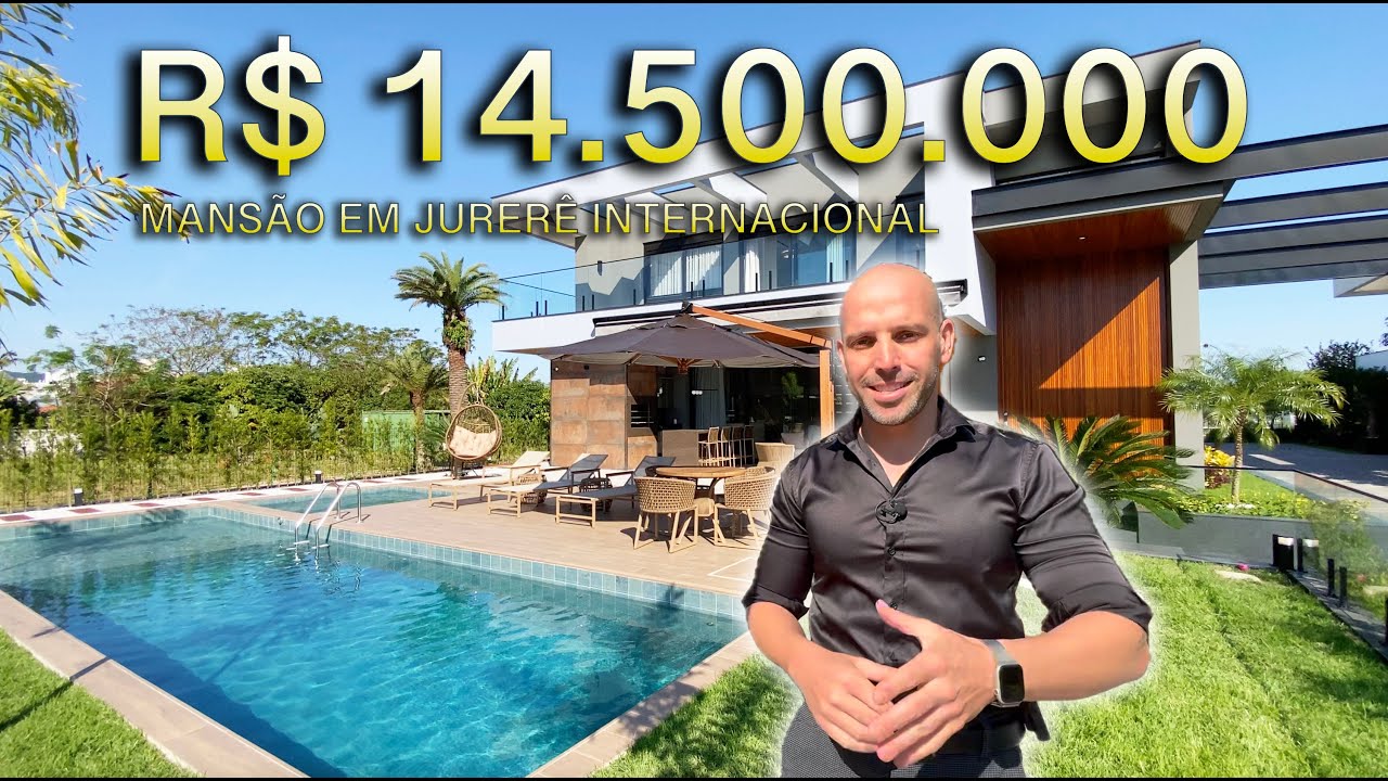 MANSÃO 4 SUÍTES EM CONDOMÍNIO, MOBILIADA E DECORADA  EM JURERÊ INTERNACIONAL, FLORIANÓPOLIS/SC.