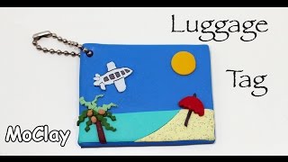 Diy Luggage tag. Polymer clay tutorial