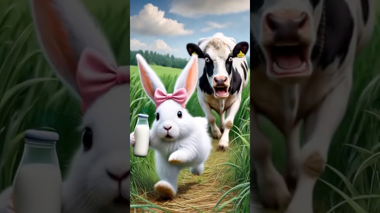 Rabbit saves baby floating in water 