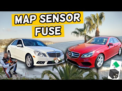 MERCEDES W212 E CLASS MAP SENSOR FUSE LOCATION E350 E400 E250 E200 E220 E250 CDI BLUETEC