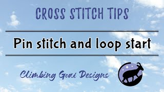 How use the pin stitch and loop start to stitch lone cross stitches