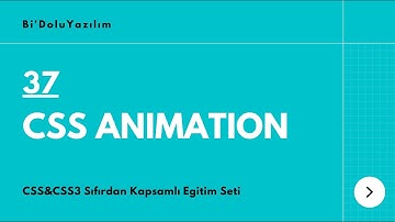 CSS Dersleri || CSS3 Dersleri -37- CSS Animation (Animasyon)