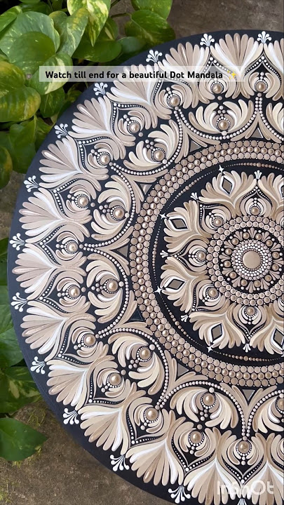 Dot Mandala Brush strokes pattern #shorts #dotmandalapainting #mandala #dotmandala #brushstrokes