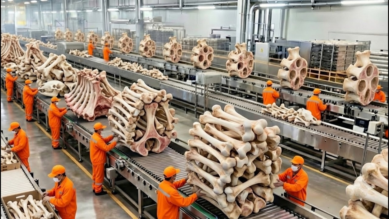How Animal Bones Are Processed in Modern Factories 🏭 | From Raw Bones to Industrial Products – Full