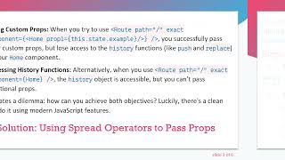 How to Pass Custom Props and History to Route in React Router