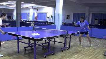 Shenzhen ping pong: reverse penhold backhand drill
