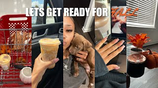 vlog : lets get ready for fall (decor, nails, starbucks, gym) new puppy