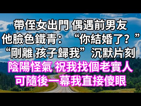 帶侄女出門 偶遇前男友!他臉色鐵青：“你結婚了？”！“剛離 孩子歸我”沉默片刻!陰陽怪氣 祝我找個老實人！可隨後一幕我直接傻眼！#為人處世 #幸福人生#為人處世 #生活經驗 #情感故事#婆媳故事