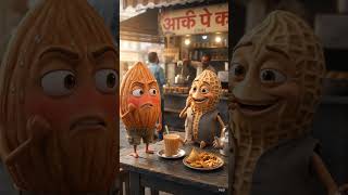 Badam vs Shengdana: The Ultimate Health Battle! 😤💥#relatable #cartoon #aishorts