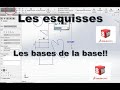 41 les esquisses  dbuter et apprendre solidworks en 3min