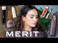 FULL FACE MERIT BEAUTY : Minimalistic Makeup || Application in Natural light + Review