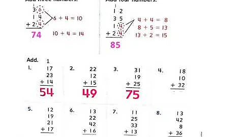 G2 L6  Add Three and Four Two Digit Numbers