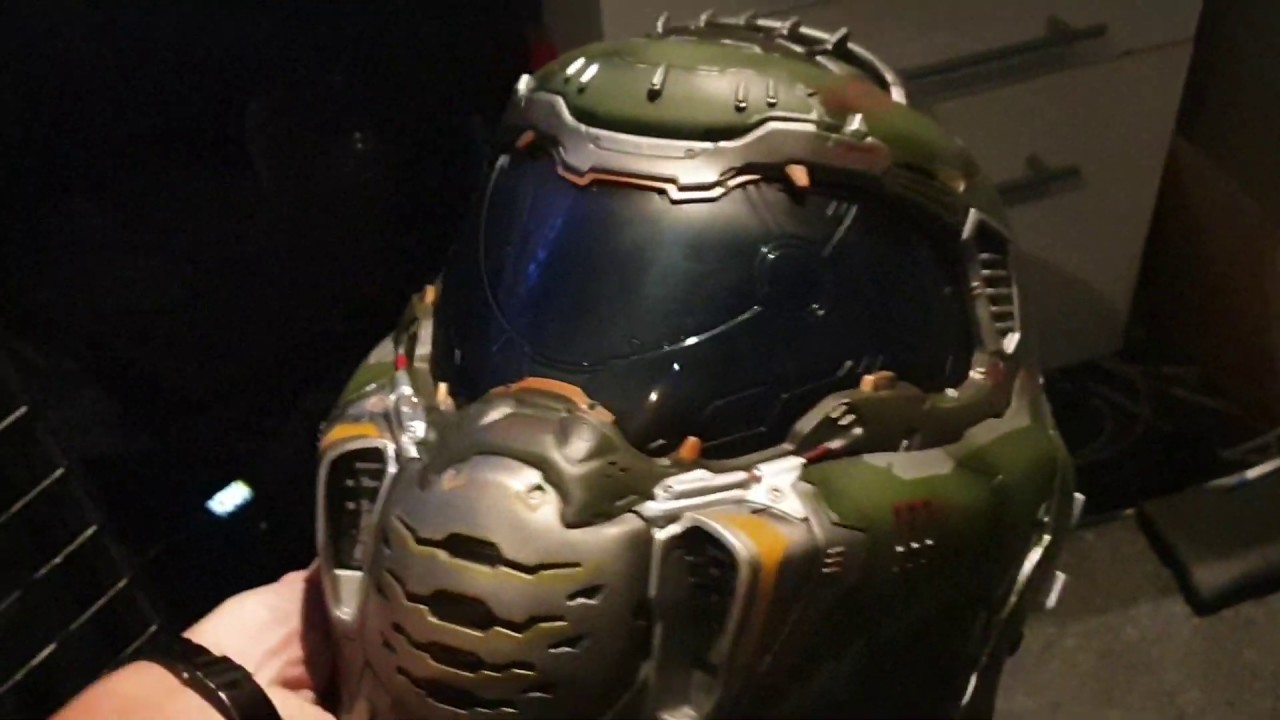 Doom helmet battery installation