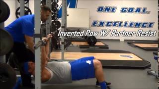 Inverted row with partner resist