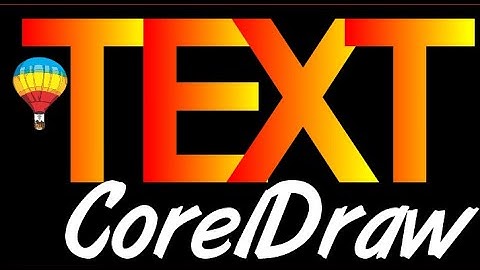 Corel Draw Tips & Tricks Cool Text EFFECT