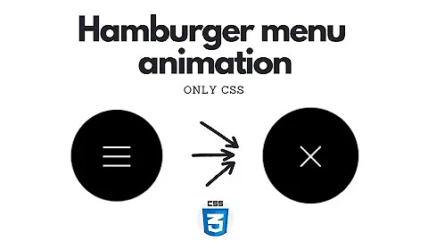 Make Hamburger menu animation in CSS no JAVASCRIPT Needed
