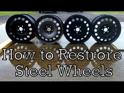steel wheels rust spray painting restore removal