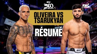 Résumé UFC 300 : du grand spectacle entre la pépite Tsarukyan et la légende Oliveira