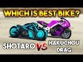 GTA 5 ONLINE : SHOTARO VS HAKUCHOU DRAG (WHICH IS BEST BIKE ?)