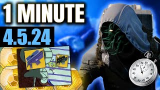 Xur Invites You to Visit the Toilet Store 🚽 (Xur in 1 MINUTE 4/5/24)