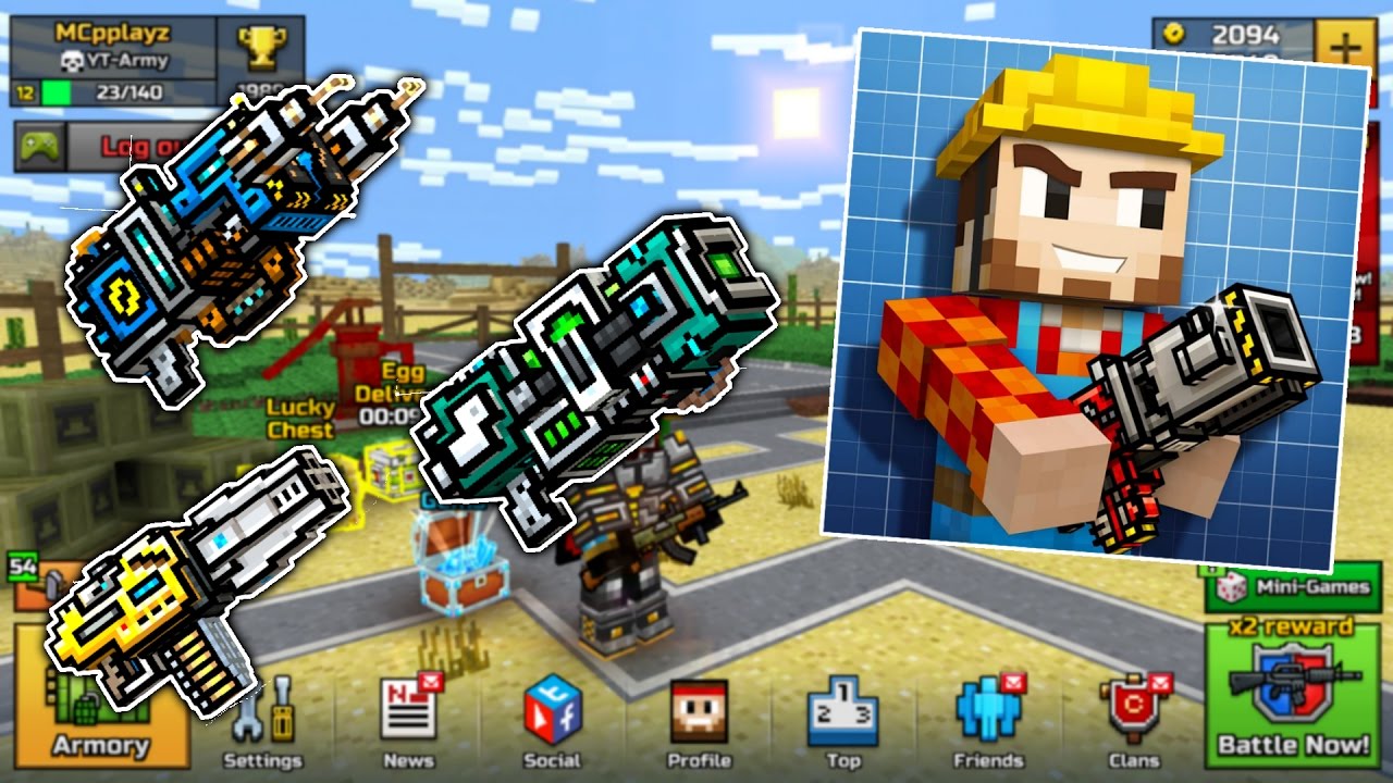 Pixel Gun 3D 12.0.0 Update Review (NEW GUNS, MINIGAMES, DESIGN AND MORE!!!)