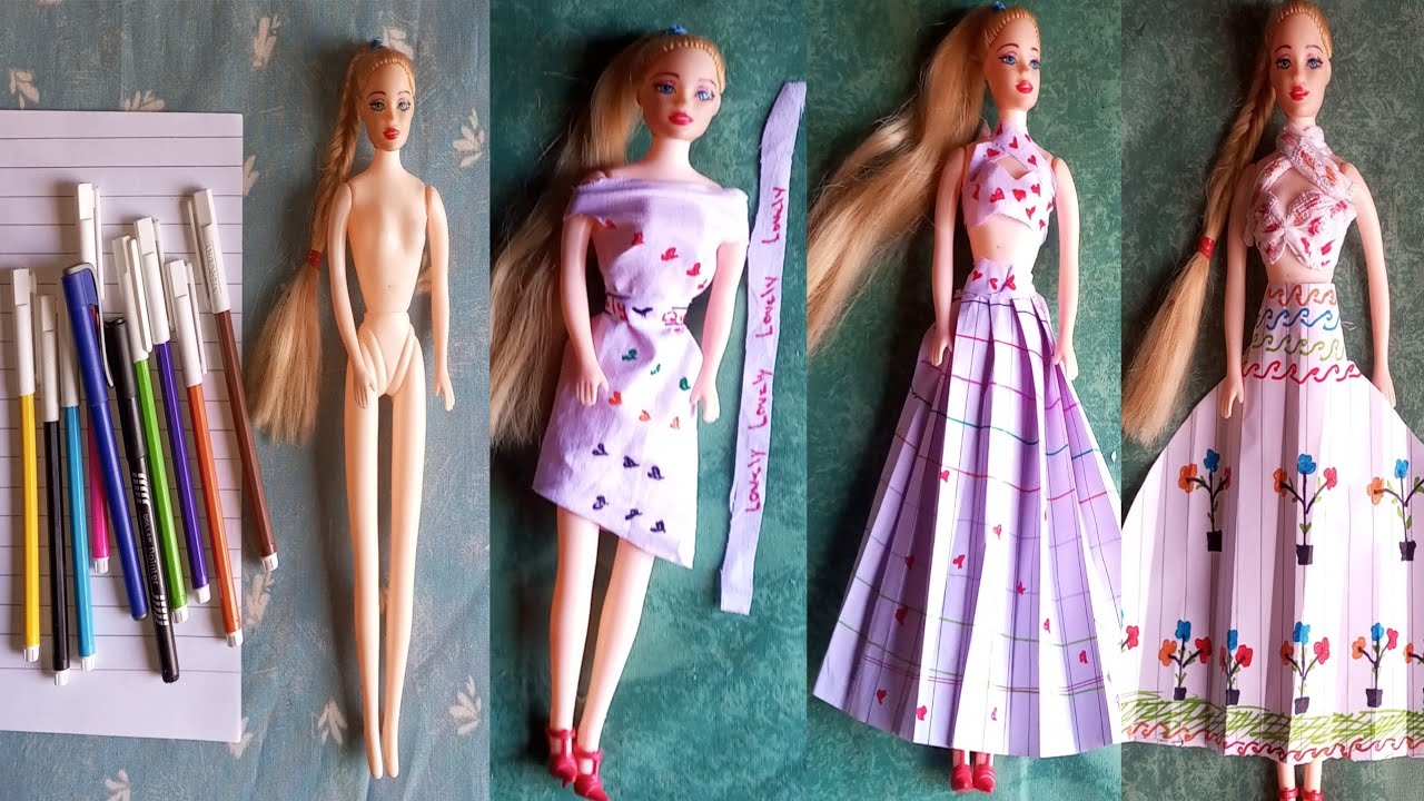 how to dolls craft barbiebarbie #5minutecraft #barbiebarbie #barbie # ...
