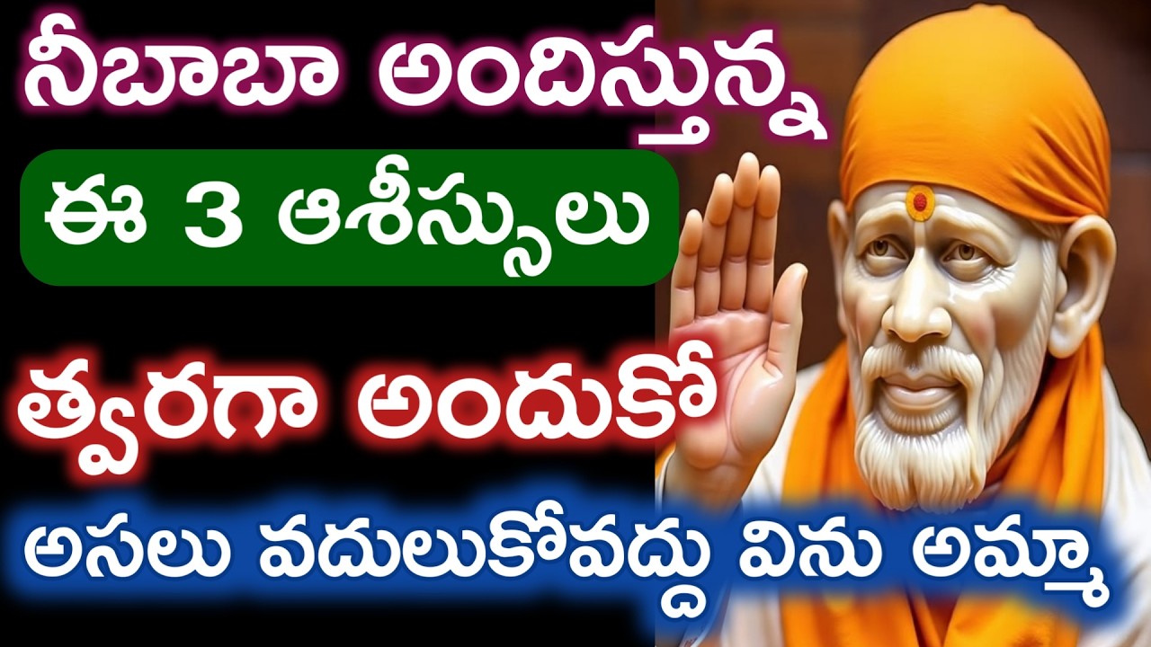 తల్లీ నీకోసం 3 ఆశీస్సులు ఇస్తున్నాను వెంటనే అందుకో |saibaba motivetional advice @saipalukulu