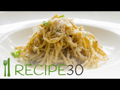 Best Spaghetti aglio e olio recipe made with wholemeal spaghetti and traditional Italian ingredients