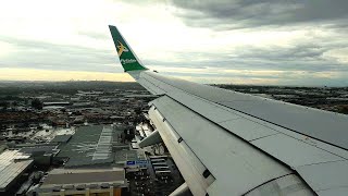 COLD AND RAINY Landing In Johannesburg | FlySafair Boeing 737-800