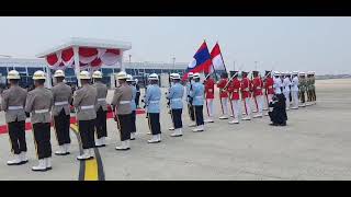 Lagu Kebangsaan Laos || Indonesia Raya ||Penyambutan Kepala Negara || Korps Musik Mabes Polri.