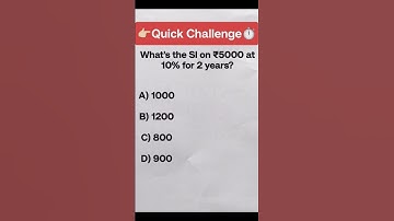 Simple Interest Puzzle 🤯 | Solve in 5 Seconds | Quick Maths Challenge #shorts #maths #si