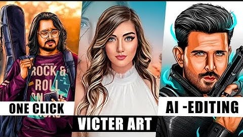 Create Victor Art Image Just One Click | Cartoon Photo Editing in mobile Al AvatarPhoto Editing