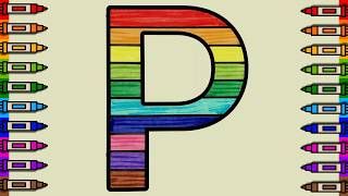10 Colors Art Coloring: Letters – P, Q, R & S with Marker Pens screenshot 4