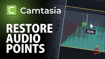 How to restore the audio points on a videoclip in Camtasia after Silence Audio | Unsilence Audio