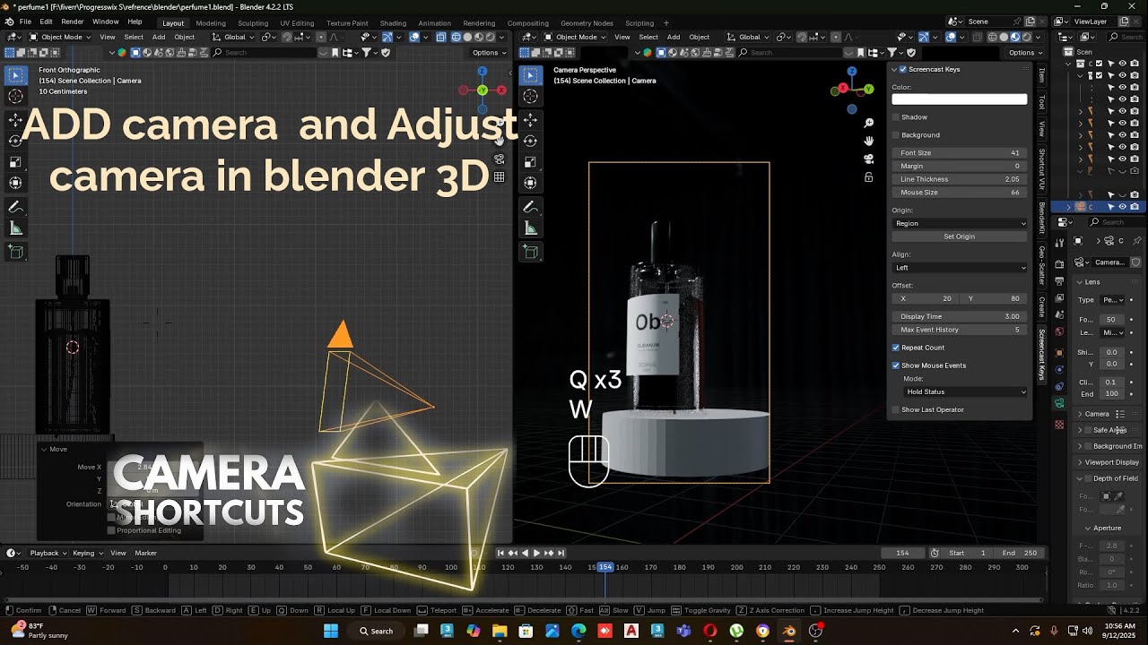 How to Add and Adjust camera in blender 3d camera Techniques. - YouTube