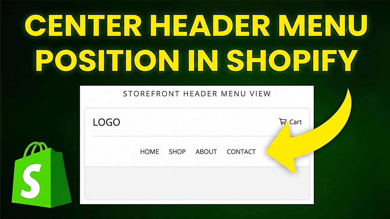 How to Center Header Menu Position In Shopify (FAST & EASY) - YouTube