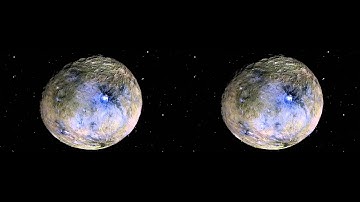 Ceres Rotation and Occator Crater0 Part 1 | Real 3D SbS ONLY ! Cross-eyes.