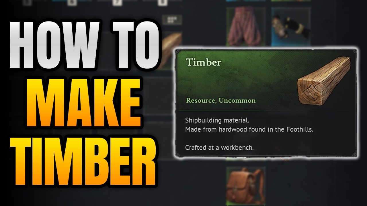 Timber Windrose How To Get Timber In Windrose | How To Make Timber Using Hardwood - YouTube