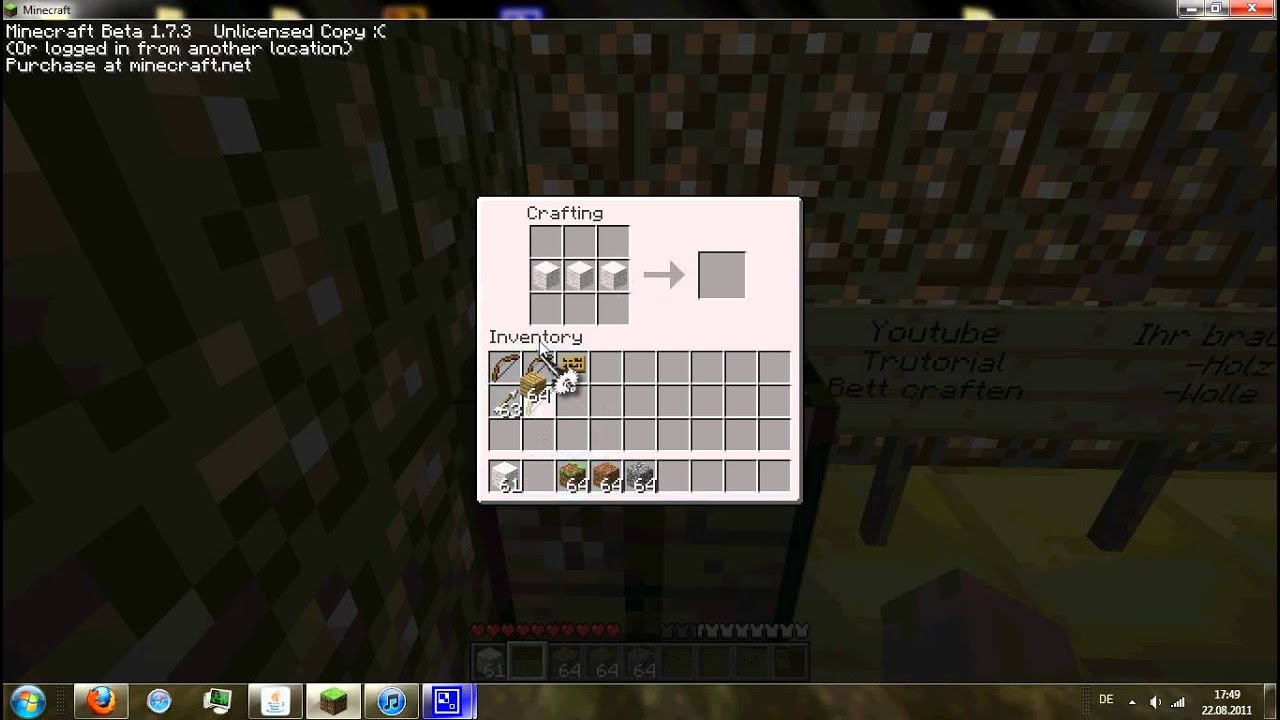 How to: Minecraft Bett craften - YouTube